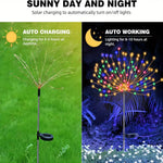 Solar Firework Light Waterproof Outdoor 8 Lighting Modes Fairy String Solar Lights Garden Decoration 200LED Warm Light