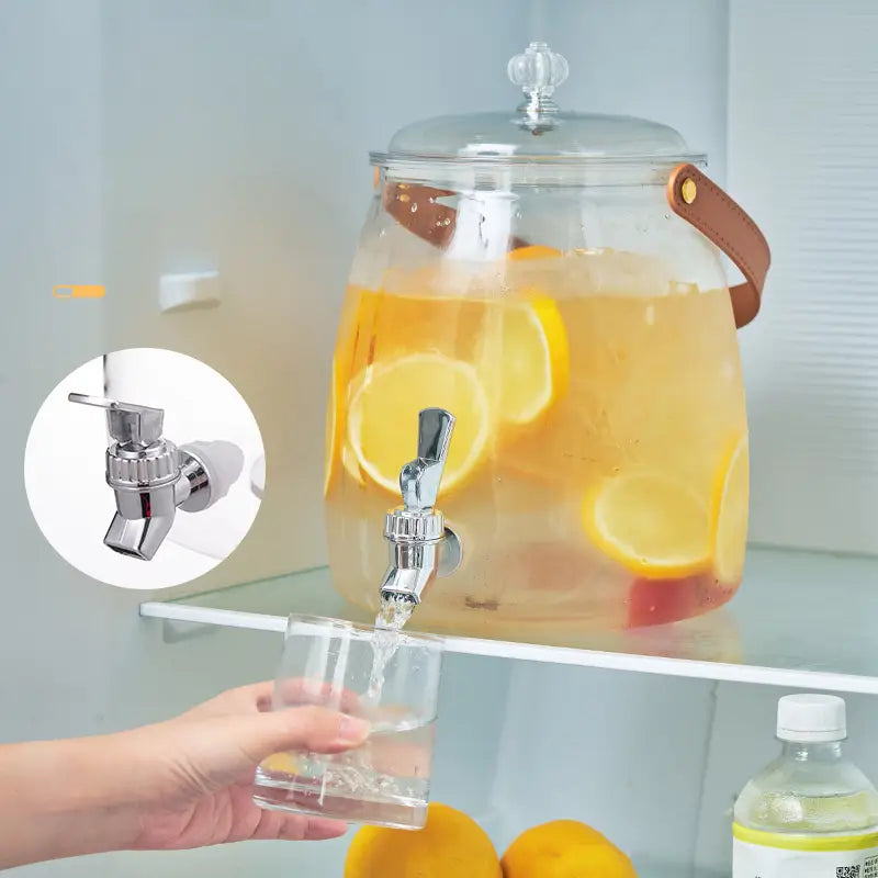 Stylish Beverage Dispenser Refined Acrylic Juice Jar Cooler 5.2L Capacity