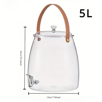 Stylish Beverage Dispenser Refined Acrylic Juice Jar Cooler 5.2L Capacity