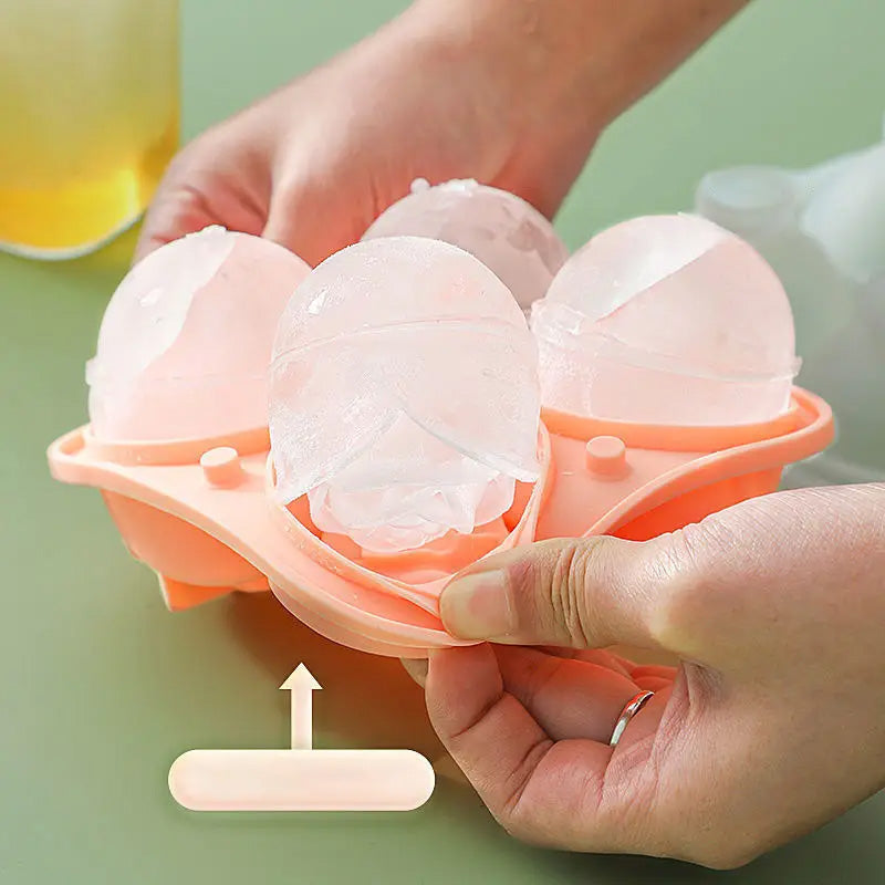 4-Grid Silicone Rose Ice Mold