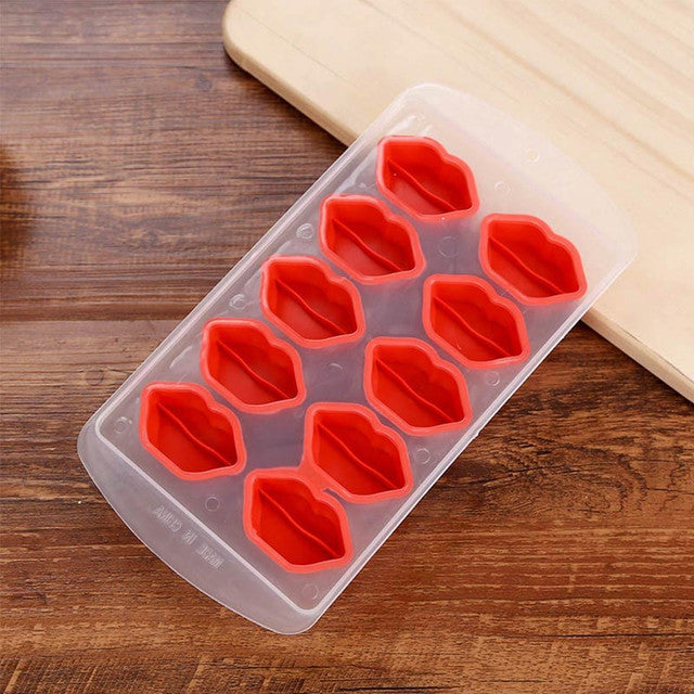 Silicone Lips Shape Ice Cube Tray Mold 10 Slot