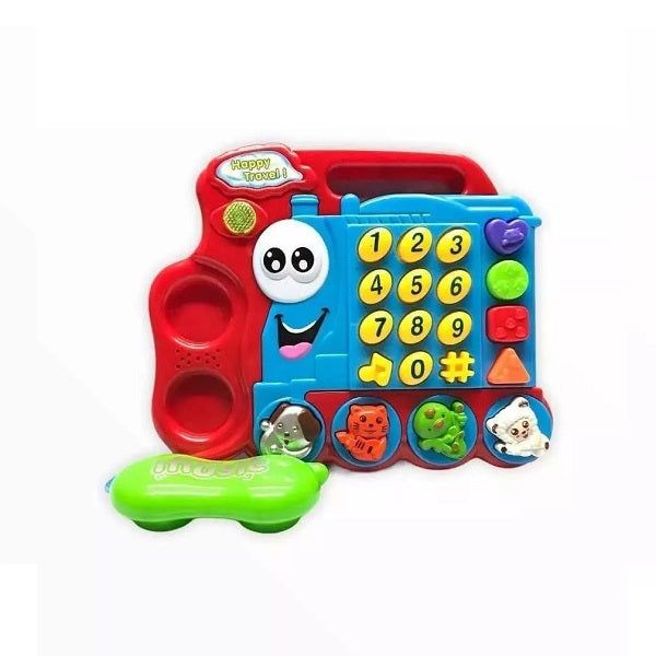 Cartoon Train Phone Battery Operated Toy With Lights & Music