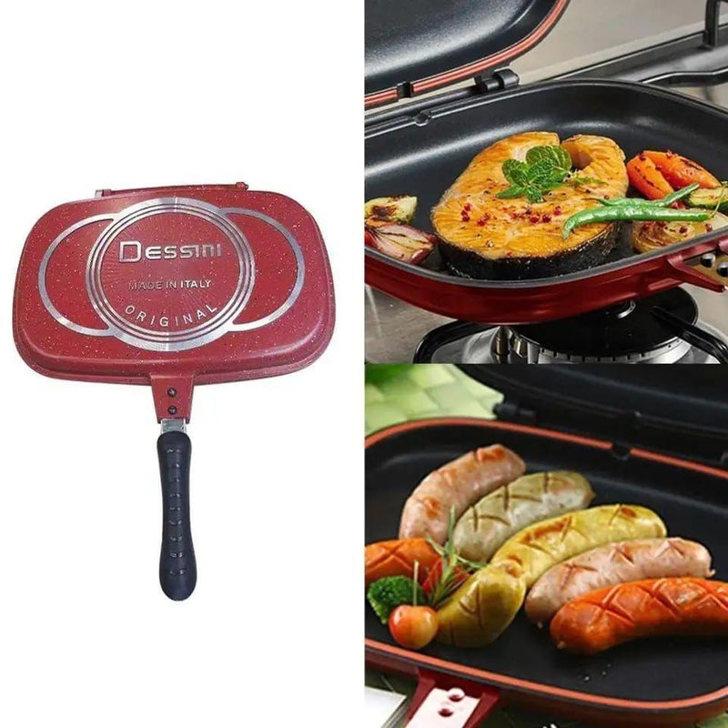 Non Stick Magic Pan Double Side Grilling Pan Frying Pan 2 CEILING RUBBER