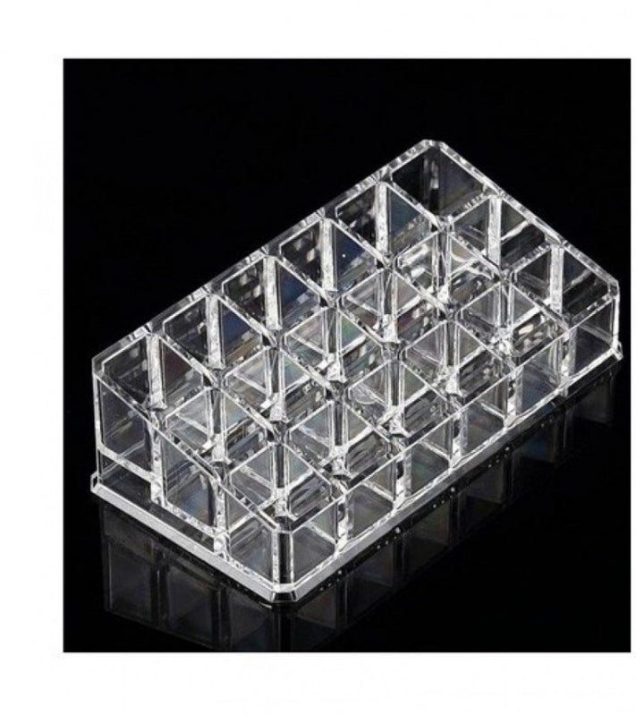 Lipstick Storage Box with 18 Grids, Transparent Acrylic Lipstick Display Stand, Cosmetic Makeup Organizer, Lipstick Holder Lipstick, Jewelry