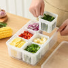 Vegetable Fruit Basket 6 Grid Storage Box With Lid