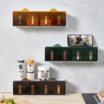 Wall Mounted Spice Storage Rack