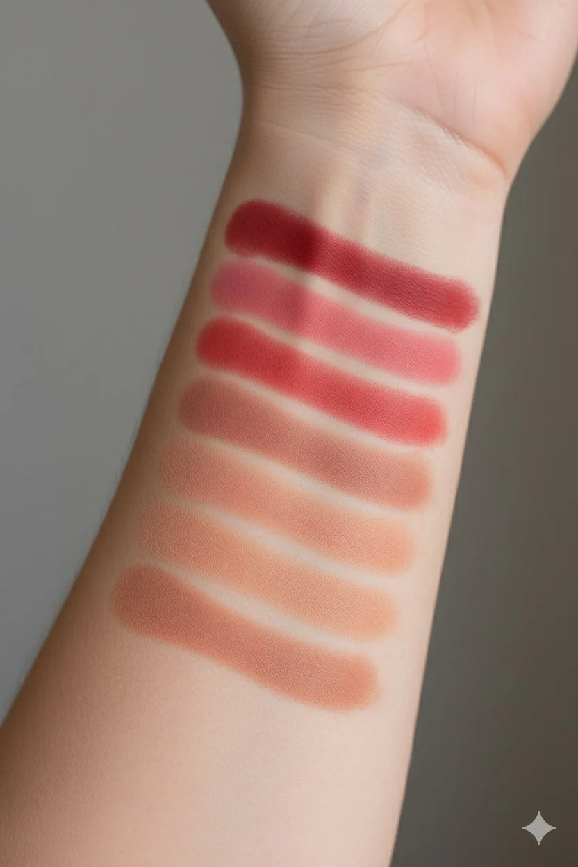 Hudamoji 12-Color Matte Velvet Lip Gloss Set