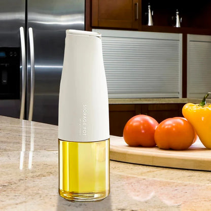 Glass Jar Oil Storage Bottle Oil Dispenser With Plastic Lid 500ml Capacity