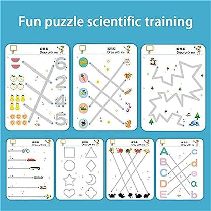 Stroke Line Dot To Dot Level 1 Magical Tracing 64 Pages Work Book Kids Learning Book