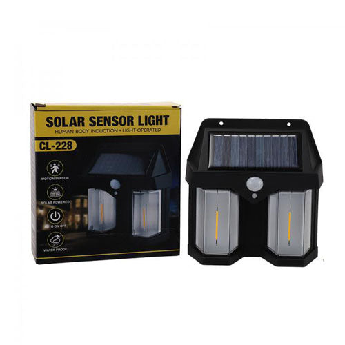 Double Head Antique Solar Sensor Lamp Solar Warm Lighting Lamp Outdoor Wall Lights