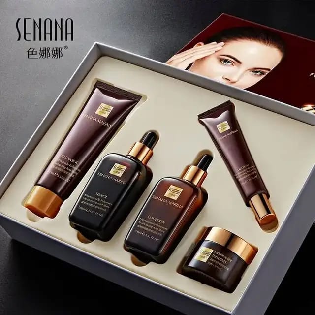 Senana Marina 5in1 Fullerenes Nicotinamide Suit Skin Care Set