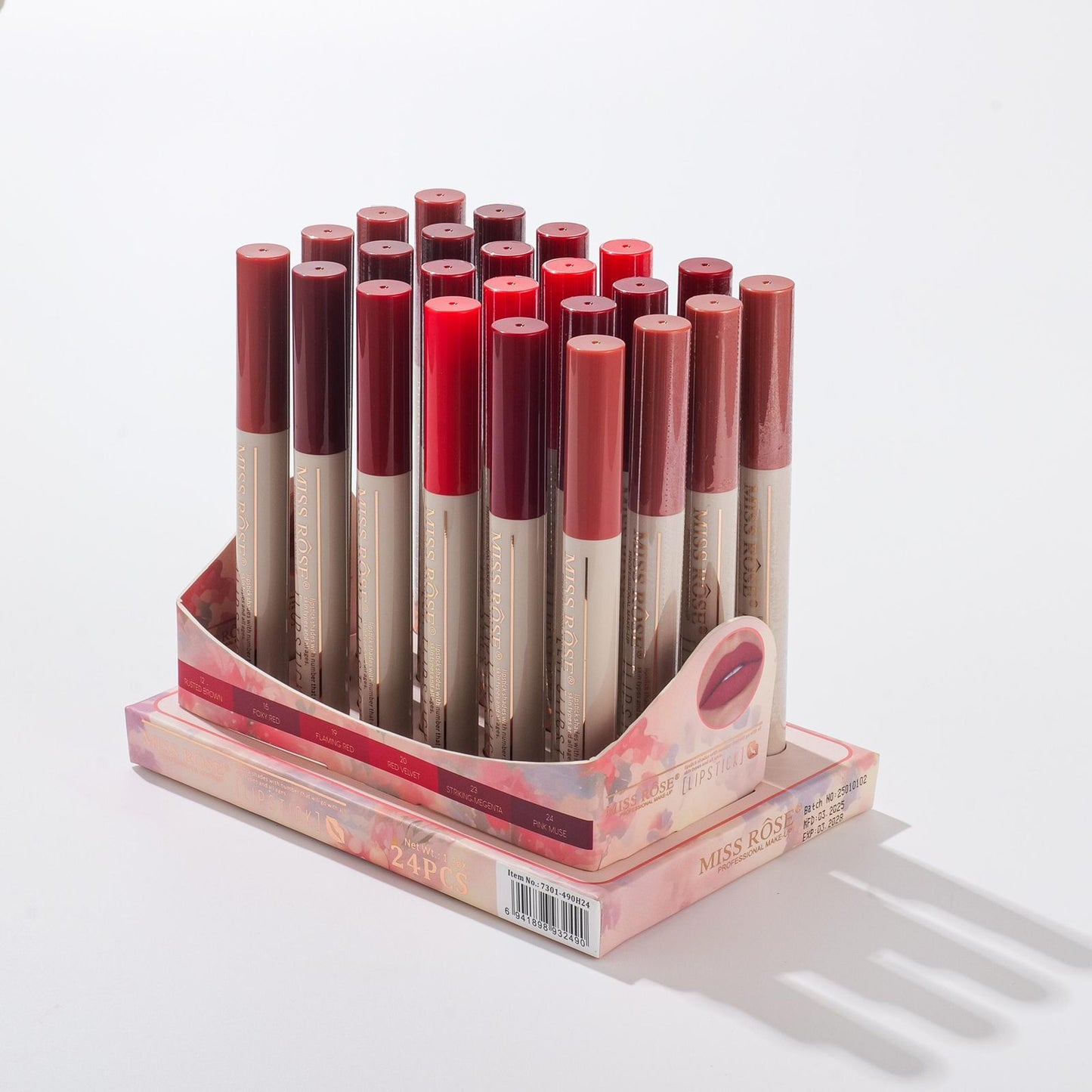 Miss Rose Lipstick Pen 6Pcs Set