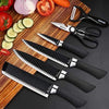 Non Stick With Stainless Steel Black Kitchen Knife 6Pcs Set