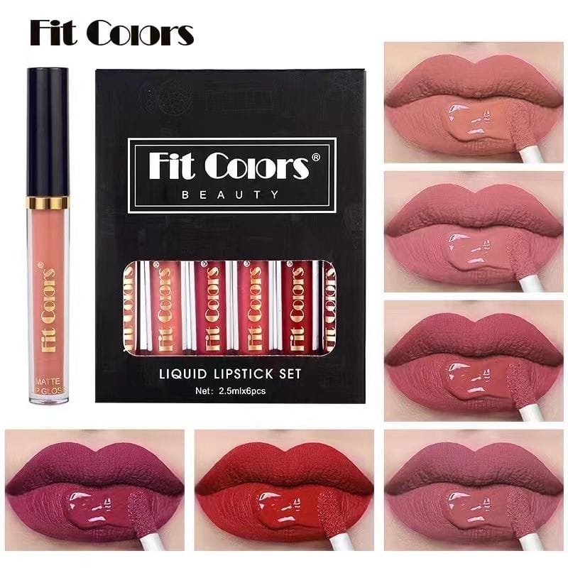 Fit Colors 6pcs Matte Lip Gloss Set