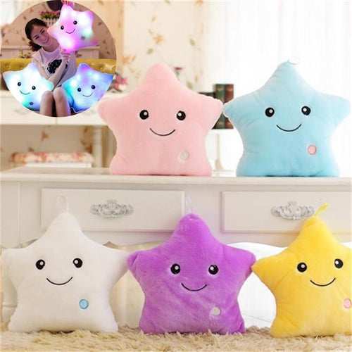 Luminous Twinkle Star Relax Pillow Cushion Soft Glowing Light Up Plush Pillow