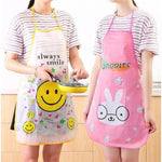 Kitchen Apron Multicolor Printed PVC Waterproof 1Pcs