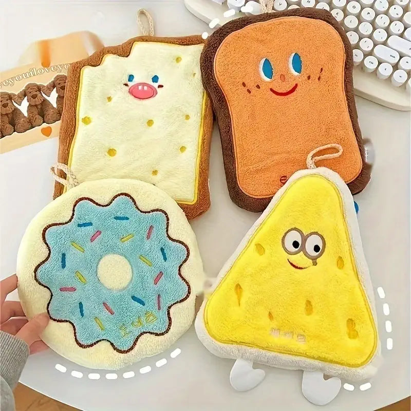 Cartoon Shape Coral Fleece Hand Towel