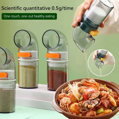 0.5 Gram Measurement Click Spice Bottle Spice Bottle Salt Shaker Dispenser 3pcs Set With Stand