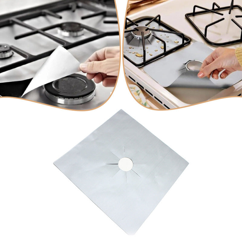Stove Sheet Pack Of 4Pcs Reusable Double Non-Stick Gas Stove Protector