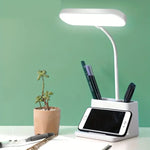 LED Desk Lamp Study Lamp With Pen Holder and Phone Holder