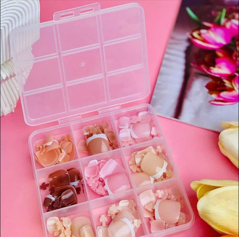 Nude French Look Stick-On Toe Nails