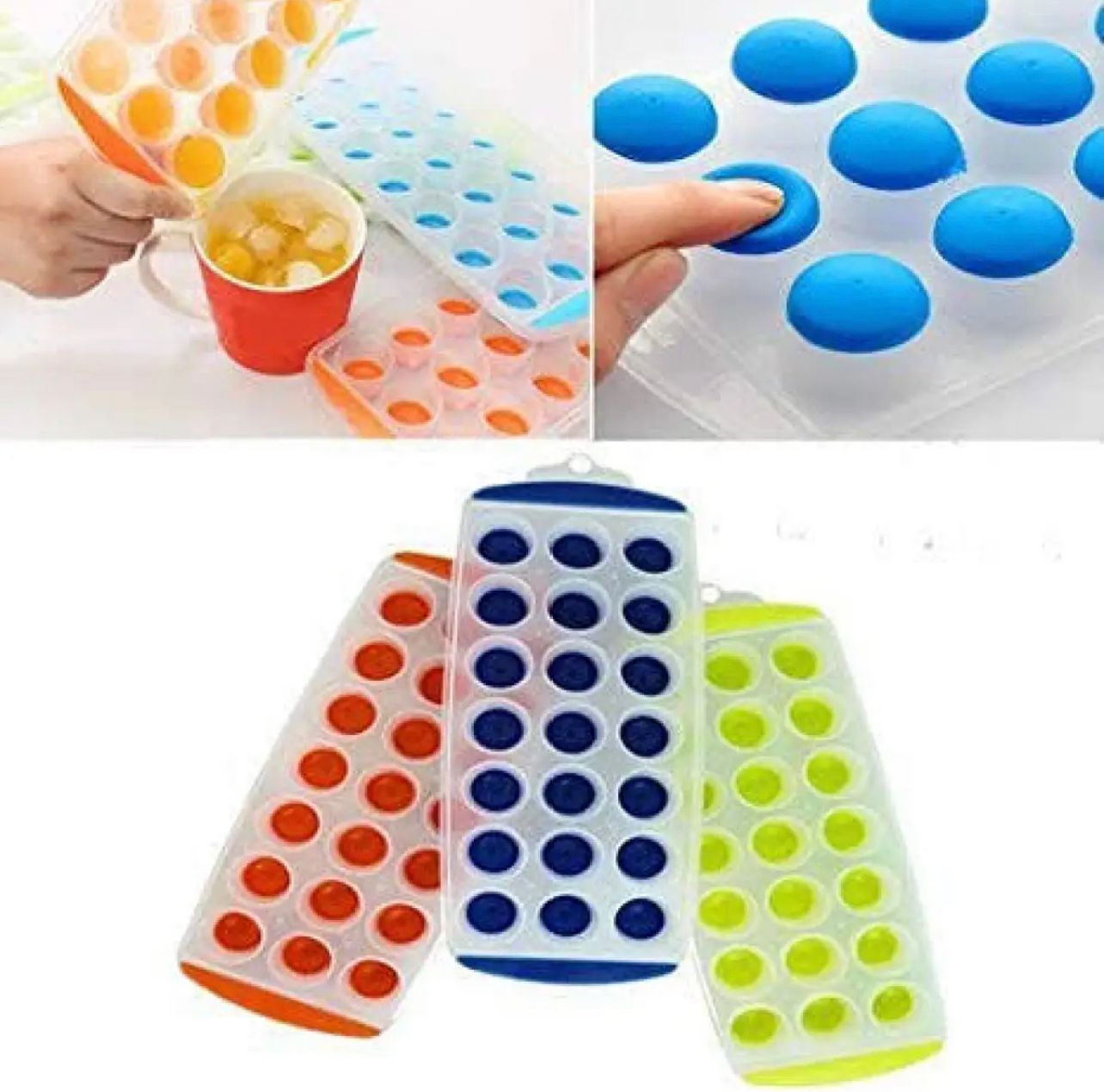 Silicon Pop Up Ice Cube Tray