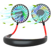 Portable Rechargeable Neck Fan With 7 Wings And RGB Lights