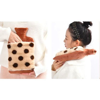 Large Capacity 2000ml Hot Water Bottle With Plush Cover