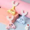 Silicone U Shaped Car Taxi Toddler Toothbrush For Kids