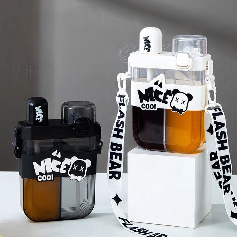 Nice Cool Bear 2in1 Double Sided Couple Water Bottle