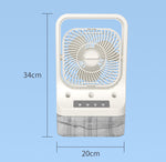 Mini Household USB Rechargeable Breeze Cooler Fan Head Adjustable With Water Spray Air Cooling