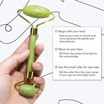Jade Roller & Gua Sha Facial Massage Set