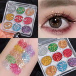 Miss Lara 9 Color Cream Glitter Eyeshadow Palette