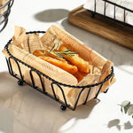 Iron Material Snacks On The Wheels Serving Platter Creative Food Basket