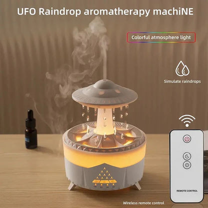 Rain Drop Mushroom Humidifier Ultrasonic RC Atomization Air Freshener With Night Light