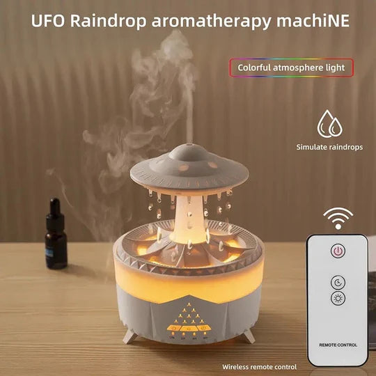 Rain Drop Mushroom Humidifier Ultrasonic RC Atomization Air Freshener With Night Light