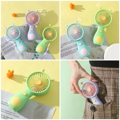 Portable Handheld Cute Mini Snail Rechargeable Fan