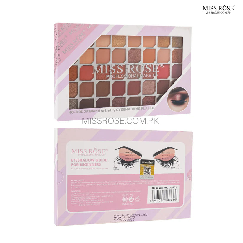 Miss Rose 40 Color Blend Artistry Eyeshadow Palette