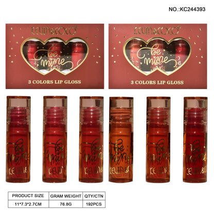Kevin &   Coco Be Mine 3-Color Lip Gloss Set