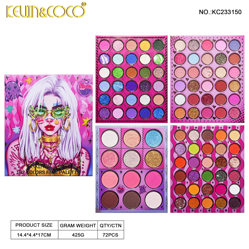 Kevin & Coco 102-Color Tatoo Icons Eyeshadow Palette