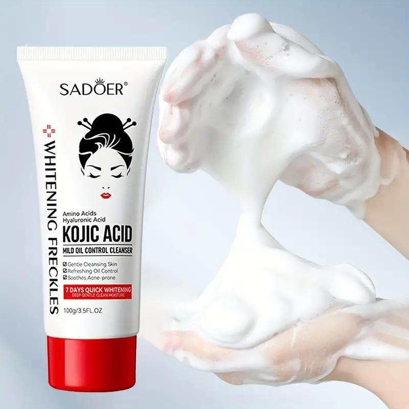 SADOER Kojic Acid Face Skin Mild Cleansing Oil Control Moisturizer Cleanser