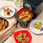 Silicone Air Fryer Tray Oven Tray Pizza Fried Chicken Baking Reusable Basket