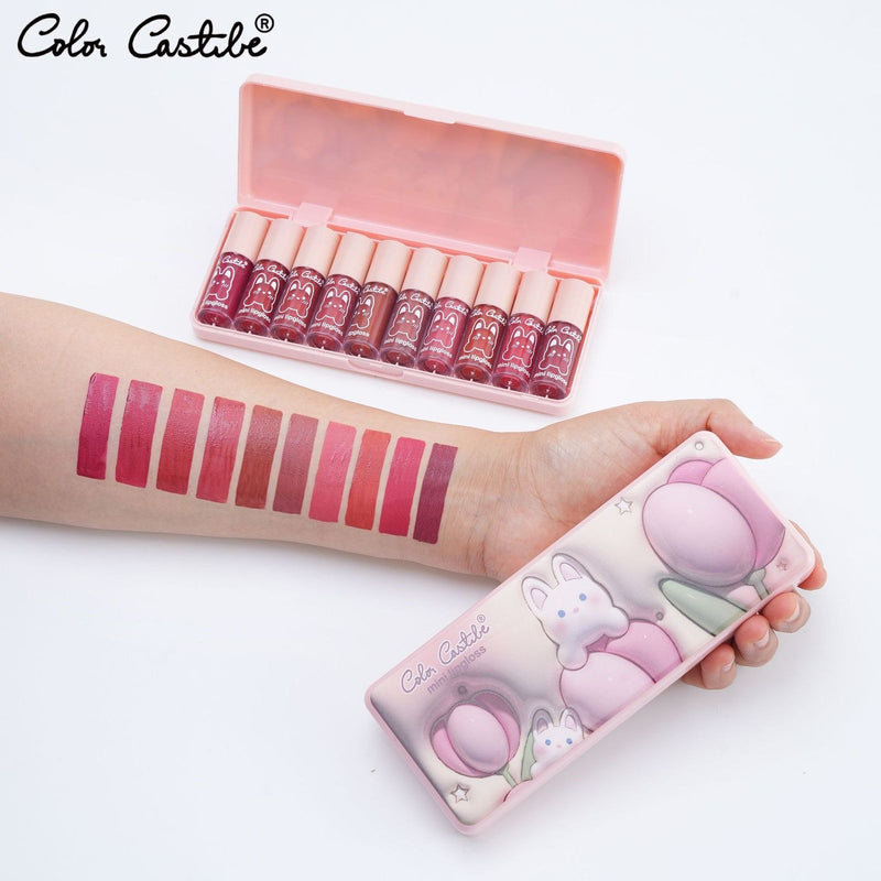 Color Castle Tulip Bunny Mini Lip Gloss 10Pcs Set