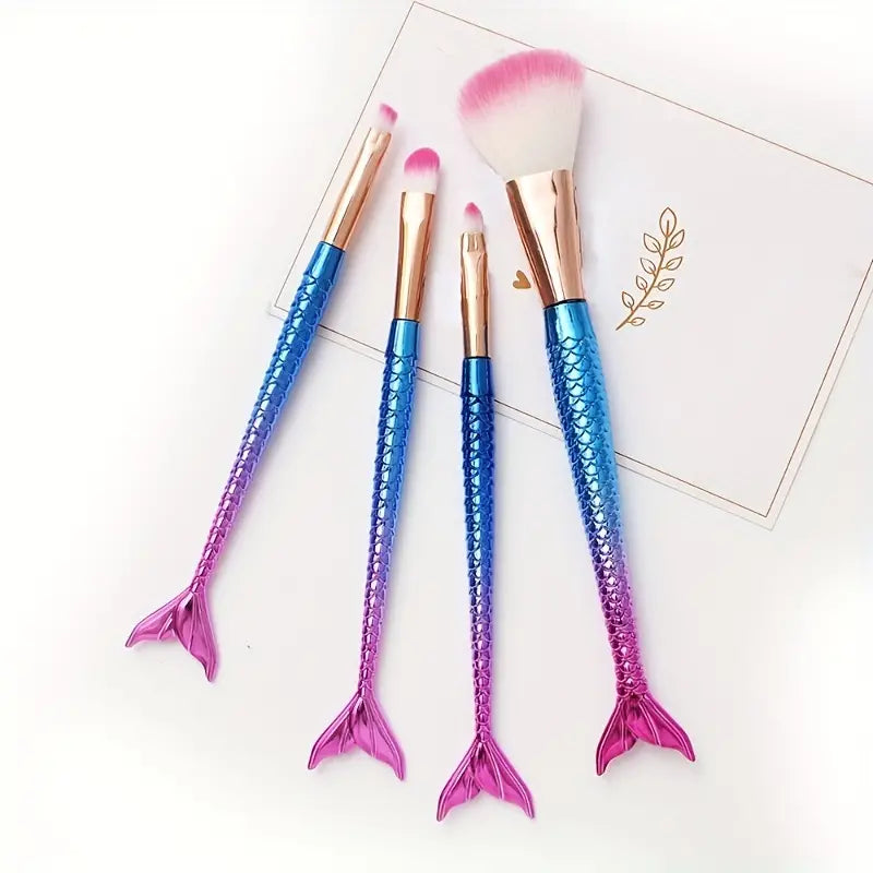 4Pcs Fishtail Shape Brush Set