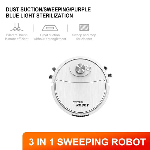 Portable Mini Rechargeable 3 In1 Quick Cleaning Robot Sweep Vacuum Cleaner