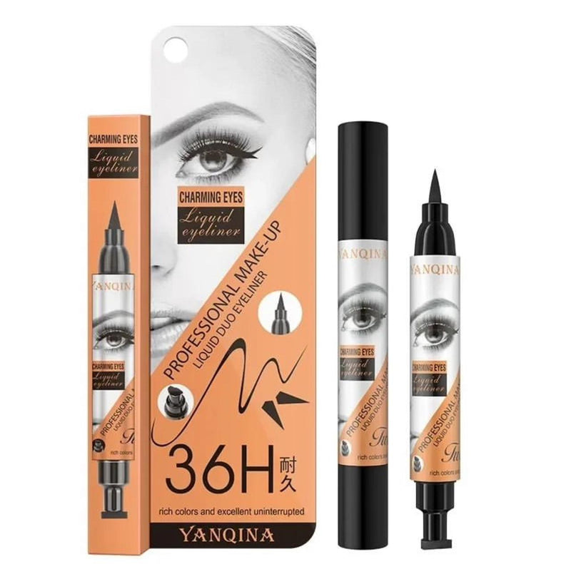 Yanqina 2in1 Double End Waterproof Stamp Eyeliner