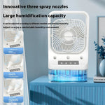 Mini Household USB Rechargeable Breeze Cooler Fan Head Adjustable With Water Spray Air Cooling