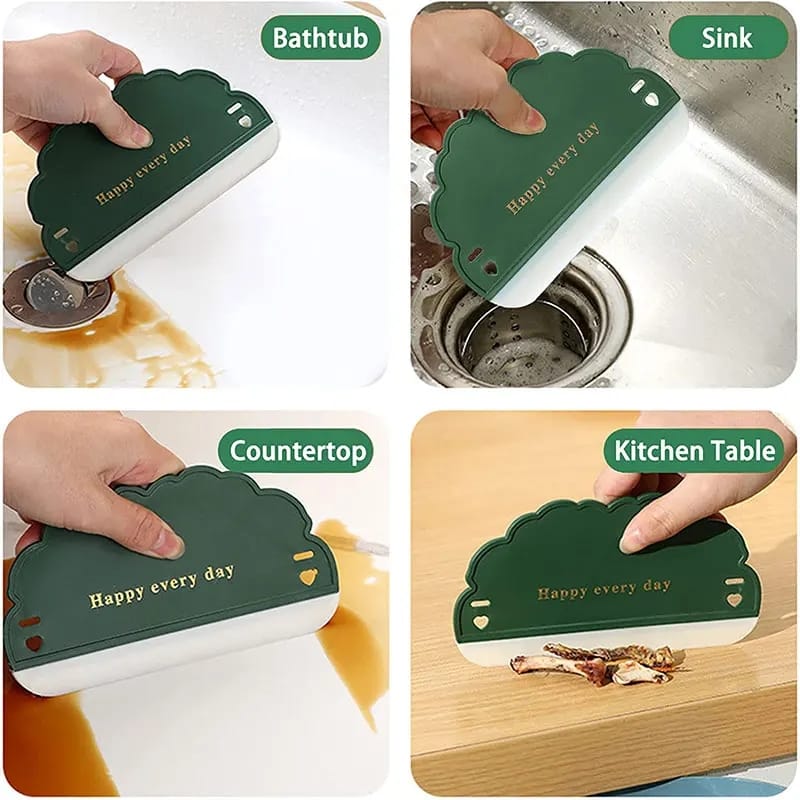 Cloud Wiper Silicone Squeegee Mirror Shower Door Wall Kitchen Countertop Wiper