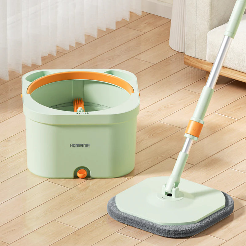 Adjustable Flat Spin Rotating Mop With Bucket System Set