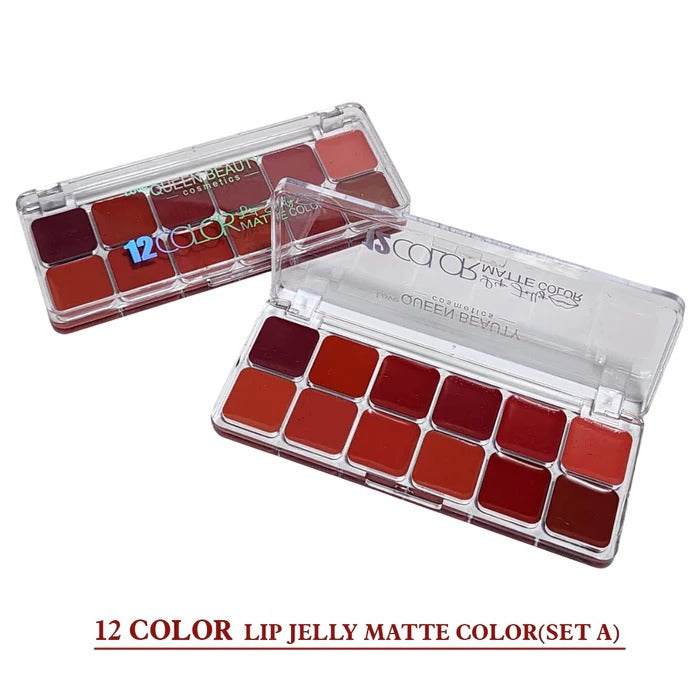 Queen Beauty 12 Color Lipstick Palette
